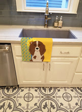 Load image into Gallery viewer, Summer Sunflowers Longhair Red Pedbald Dachshund Kitchen Towel