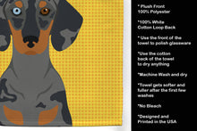 Load image into Gallery viewer, Summer Sunflowers Black Dapple Dachshund Kitchen Towel