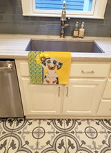 Load image into Gallery viewer, Summer Sunflowers Cream Dapple Dachshund Kitchen Towel