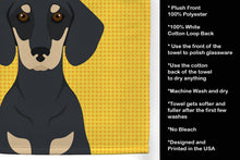 Load image into Gallery viewer, Summer Sunflowers Black and Cream Dachshund Kitchen Towel
