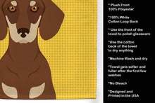 Load image into Gallery viewer, Summer Sunflowers Chocolate and Cream Dachshund Kitchen Towel