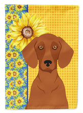 Load image into Gallery viewer, Summer Sunflowers Red Dachshund Garden Flag – Decorative Outdoor Yard Flag