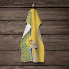 Load image into Gallery viewer, Summer Sunflowers Cream Dachshund Kitchen Towel