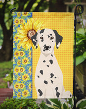 Load image into Gallery viewer, Summer Sunflowers Dalmatian Garden Flag – Decorative Outdoor Yard Flag