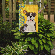 Load image into Gallery viewer, Summer Sunflowers Brindle English Bulldog Garden Flag – Decorative Outdoor Yard Flag