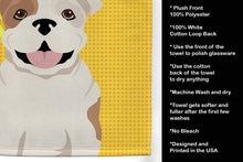 Load image into Gallery viewer, Summer Sunflowers Piebald English Bulldog Kitchen Towel