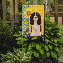 Load image into Gallery viewer, Summer Sunflowers Liver English Springer Spaniel Garden Flag – Decorative Outdoor Yard Flag