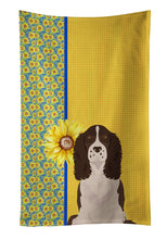 Load image into Gallery viewer, Summer Sunflowers Liver English Springer Spaniel Kitchen Towel
