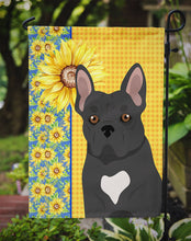 Load image into Gallery viewer, Summer Sunflowers Black French Bulldog Garden Flag – Decorative Outdoor Yard Flag