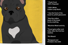 Load image into Gallery viewer, Summer Sunflowers Black French Bulldog Kitchen Towel