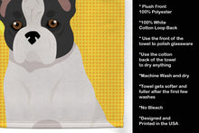 Load image into Gallery viewer, Summer Sunflowers Black and White French Bulldog Kitchen Towel