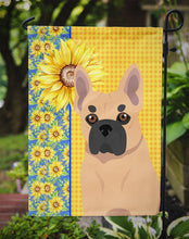 Load image into Gallery viewer, Summer Sunflowers Fawn French Bulldog Garden Flag – Decorative Outdoor Yard Flag