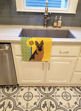 Load image into Gallery viewer, Summer Sunflowers Black and Tan German Shepherd Kitchen Towel