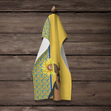 Load image into Gallery viewer, Summer Sunflowers Black and Tan German Shepherd Kitchen Towel