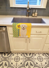 Load image into Gallery viewer, Summer Sunflowers Cream Golden Retriever Kitchen Towel
