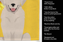 Load image into Gallery viewer, Summer Sunflowers Cream Golden Retriever Kitchen Towel