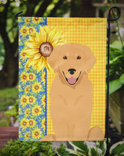 Load image into Gallery viewer, Summer Sunflowers Gold Golden Retriever Garden Flag – Decorative Outdoor Yard Flag