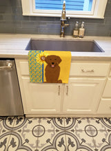 Load image into Gallery viewer, Summer Sunflowers Mahogany Golden Retriever Kitchen Towel