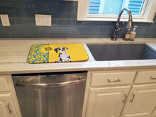 Load image into Gallery viewer, Summer Sunflowers Harlequin Great Dane Dish Drying Mat – Absorbent, Artistic Kitchen Essentials