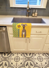 Load image into Gallery viewer, Summer Sunflowers Fawn Italian Greyhound Kitchen Towel