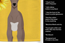 Load image into Gallery viewer, Summer Sunflowers Fawn Italian Greyhound Kitchen Towel