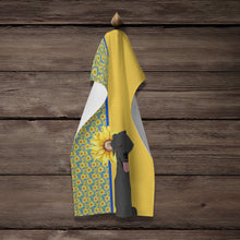 Load image into Gallery viewer, Summer Sunflowers Black Labrador Retriever Kitchen Towel