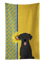 Load image into Gallery viewer, Summer Sunflowers Black Labrador Retriever Kitchen Towel