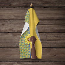Load image into Gallery viewer, Summer Sunflowers Chocolate Labrador Retriever Kitchen Towel