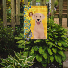 Load image into Gallery viewer, Summer Sunflowers Yellow Labrador Retriever Garden Flag – Decorative Outdoor Yard Flag