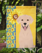 Load image into Gallery viewer, Summer Sunflowers Yellow Labrador Retriever Garden Flag – Decorative Outdoor Yard Flag