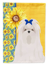 Load image into Gallery viewer, Summer Sunflowers Maltese Garden Flag – Decorative Outdoor Yard Flag