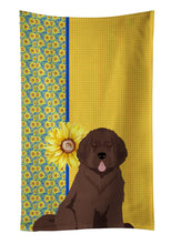 Load image into Gallery viewer, Summer Sunflowers Brown Newfoundland Kitchen Towel