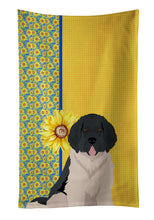 Load image into Gallery viewer, Summer Sunflowers Landseer Newfoundland Kitchen Towel