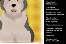Load image into Gallery viewer, Summer Sunflowers Old English Sheepdog Kitchen Towel