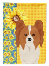 Load image into Gallery viewer, Summer Sunflowers Red and White Papillon Garden Flag – Decorative Outdoor Yard Flag
