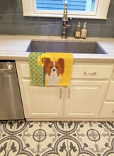 Load image into Gallery viewer, Summer Sunflowers Red and White Papillon Kitchen Towel