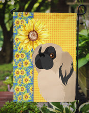 Load image into Gallery viewer, Summer Sunflowers Cream Pekingese Garden Flag – Decorative Outdoor Yard Flag