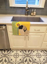 Load image into Gallery viewer, Summer Sunflowers Cream Pekingese Kitchen Towel