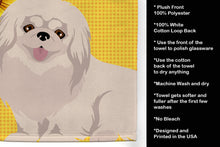 Load image into Gallery viewer, Summer Sunflowers White Pekingese Kitchen Towel
