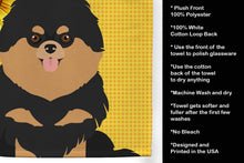 Load image into Gallery viewer, Summer Sunflowers Black and Tan Pomeranian Kitchen Towel