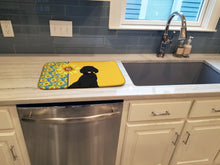 Load image into Gallery viewer, Summer Sunflowers Standard Black Poodle Dish Drying Mat – Absorbent, Artistic Kitchen Essentials