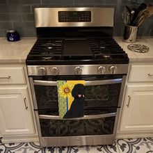 Load image into Gallery viewer, Summer Sunflowers Standard Black Poodle Kitchen Towel