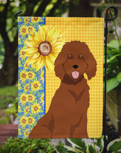 Load image into Gallery viewer, Summer Sunflowers Standard Red Poodle Garden Flag – Decorative Outdoor Yard Flag