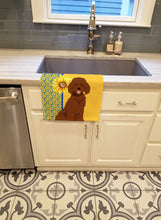 Load image into Gallery viewer, Summer Sunflowers Standard Red Poodle Kitchen Towel