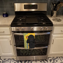 Load image into Gallery viewer, Summer Sunflowers Toy Black Poodle Kitchen Towel