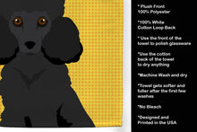 Load image into Gallery viewer, Summer Sunflowers Toy Black Poodle Kitchen Towel