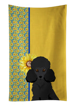 Load image into Gallery viewer, Summer Sunflowers Toy Black Poodle Kitchen Towel