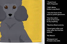 Load image into Gallery viewer, Summer Sunflowers Toy Grey Poodle Kitchen Towel
