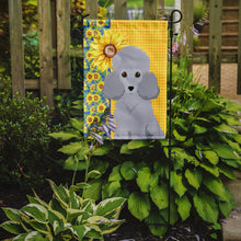 Load image into Gallery viewer, Summer Sunflowers Toy Silver Poodle Garden Flag – Decorative Outdoor Yard Flag