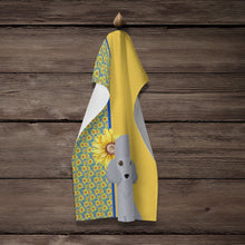 Load image into Gallery viewer, Summer Sunflowers Toy Silver Poodle Kitchen Towel